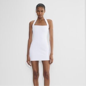 Aritzia NWT Elegant White Halter Dress